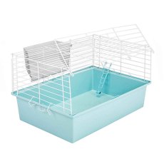 Homepet / Клетка Хоумпет для кроликов хорьков морских свинок с наполнением Миска и 2 Кормушки 58х40х34см Шаг прута 25 мм