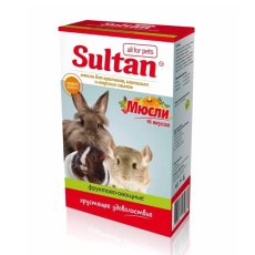 Sultan / Лакомство Султан для кроликов, шиншилл и морских свинок Мюсли 16 вкусо Фруктово-овощные