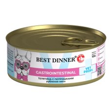 Best Dinner Exclusive Vet Profi Gastro Intestinal / Консервы Бест Диннер для собак Телятина с потрошками Паштет (цена за упаковку)