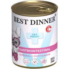 Best Dinner Exclusive Vet Profi Gastro Intestinal / Консервы Бест Диннер для собак Телятина с потрошками Паштет (цена за упаковку)