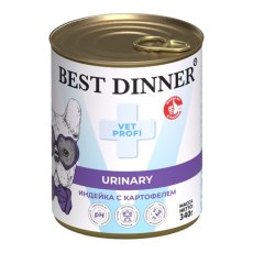 Best Dinner Exclusive Vet Profi Urinary / Консервы Бест Диннер для собак Индейка картофель (цена за упаковку)