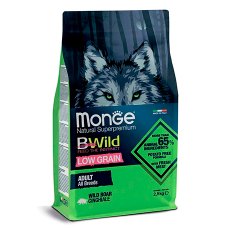 Monge Dog BWild Low Grain Adult All Breeds Wild Boar / Сухой Низкозерновой корм Монж Бивайлд для взрослых собак всех пород мясо Дикого Кабана