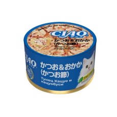 Inaba Cat Ciao / Консервы Инаба для кошек Тунец Кацуо c кацуобуси (цена за упаковку)