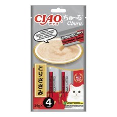 Inaba Ciao Churu / Лакомство-пюре Инаба для кошек Здоровье ЖКТ Куриное филе