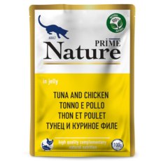 Prime Nature / Паучи Прайм Нейча для взрослых кошек Тунец и куриное филе в желе (цена за упаковку)