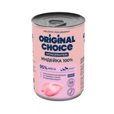 Original Choice Monoprotein Adult / Влажный корм Ориджинал Чойс для собак всех пород Индейка 100% (цена за упаковку)