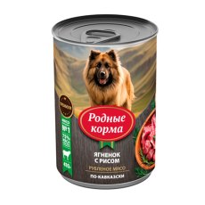 Родные Корма / Консервы для собак Ягненок с рисом по-Кавказски (цена за упаковку)