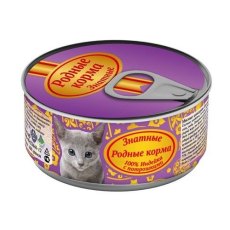 Родные Корма / Консервы Знатные для Котят 100 % Индейка с Потрошками (цена за упаковку)