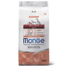 Monge Dog Monoprotein Speciality Mini Salmon & Rice / Сухой корм Монж для взрослых собак Мелких пород Лосось с рисом