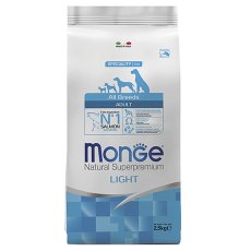 Monge Dog Speciality Light Salmon & Rice / Сухой корм Монж Спешиалити для собак всех пород Низкокалорийный Лосось с рисом