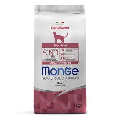 Monge Cat Monoprotein Sterilised Beef / Сухой корм Монж Монопротеиновый для Стерилизованных кошек Говядина