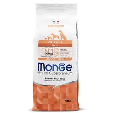 Monge Dog Monoprotein Speciality Adult Salmon & Rice / Сухой корм Монж для взрослых собак всех пород Лосось с рисом