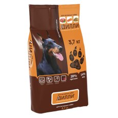 Дилли / Сухой корм для Активных собак с Курицей и индейкой