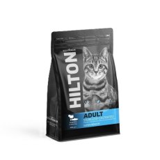 Hilton / Сухой корм Хилтон для Стерилизованных кошек и Кастрированных котов с Индейкой и лососем