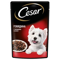 Cesar / Паучи Цезарь для собак Говядина и овощи (цена за упаковку)
