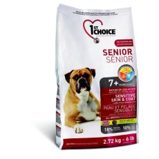 1st Choice Senior Mature or Less Active Sensitive Skin & Coat / Сухой корм Фёст Чойс для Пожилых или Малоактивных собак с Чувствительной Кожей и Шерстью Ягненок Рыба коричневый Рис