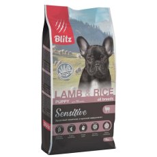 Blitz Puppy Sensitive All Breeds Lamb & Rice / Сухой корм Блиц для Щенков всех пород Ягненок рис
