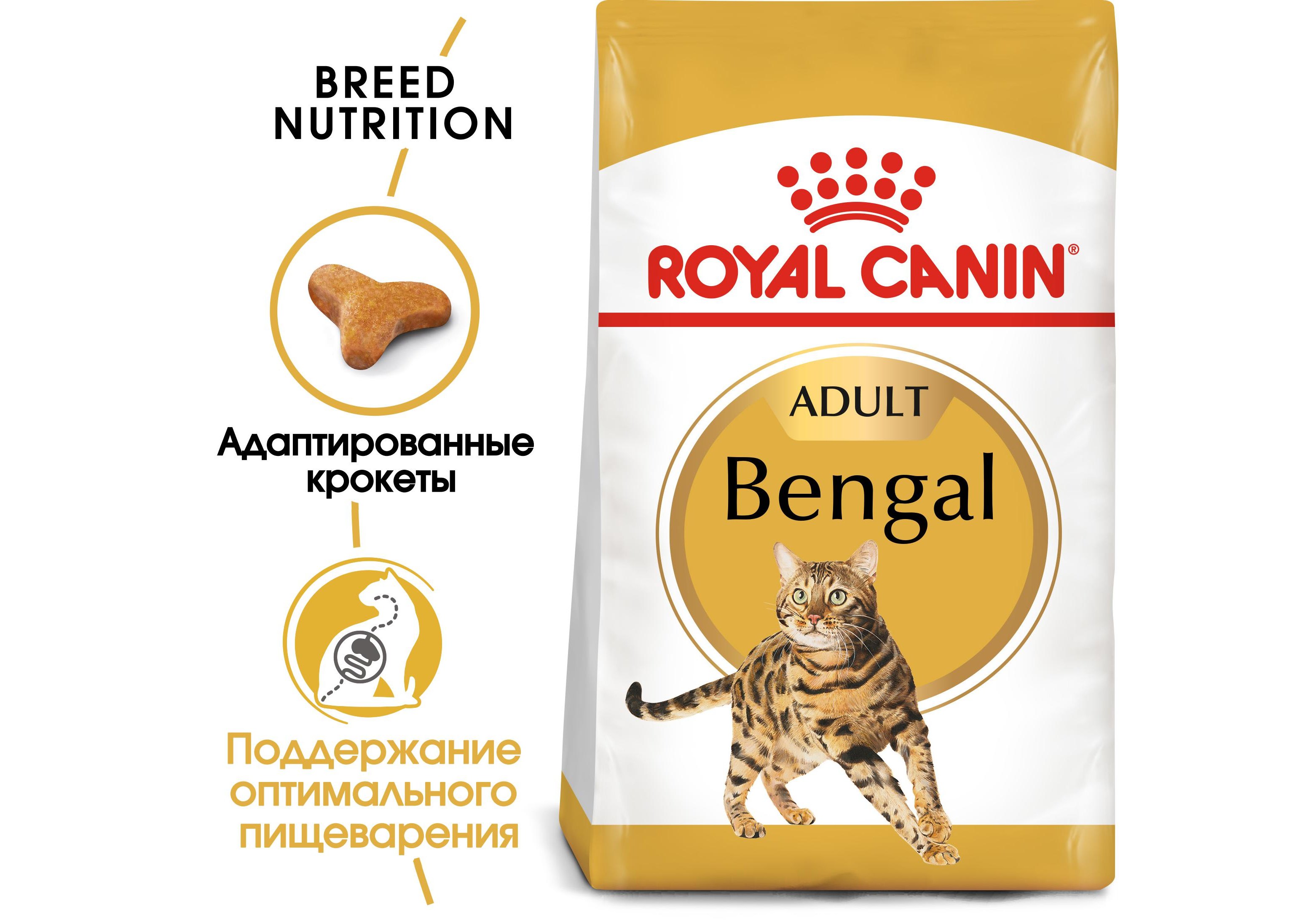 Royal Canin Breed cat Bengal / Сухой корм Роял Канин для Бенгальских кошек  старше 1 года 2 кг купить в Москве по низкой цене 2 608₽ | интернет-магазин  ZooMag.ru