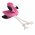 Mr.Kranch / Игрушка Мистер Кранч для собак Мелких и Средних пород Фламинго с канатом и пищалкой Ярко-розовый