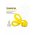 Playology Tough Tug Knot / Игрушка Плэйолоджи для собак жевательный канат с ароматом курицы Желтый