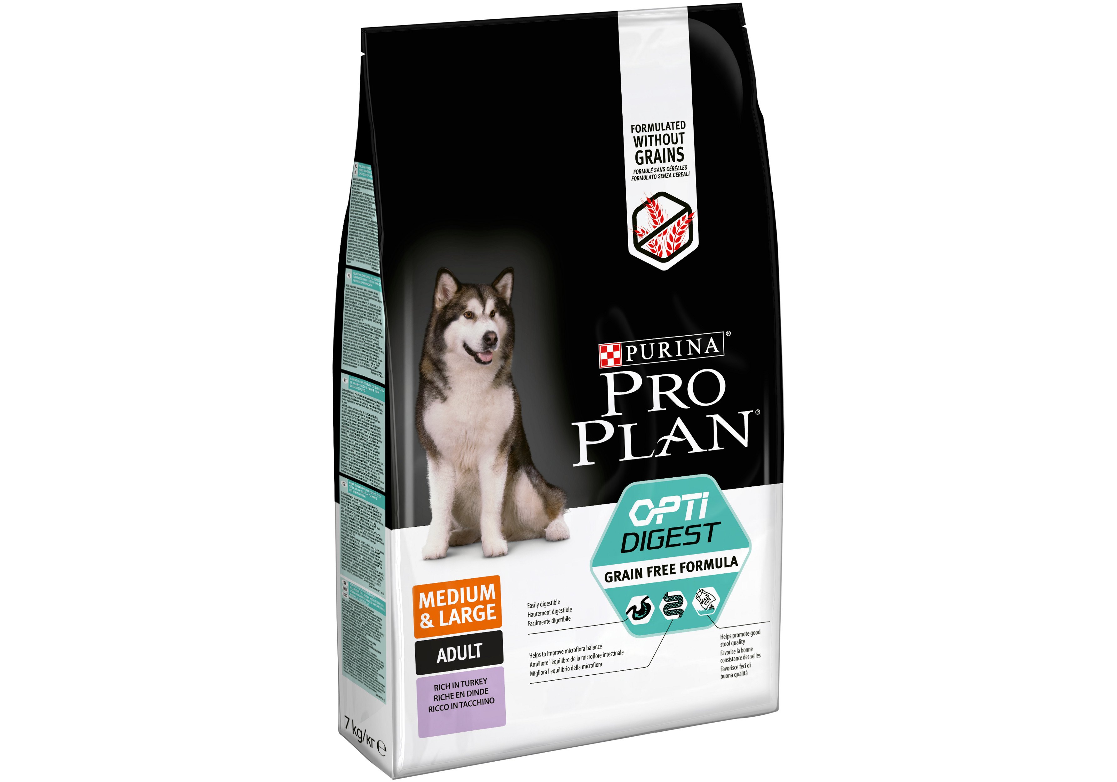 Корм сухой проплан с индейкой. Корм для собак Purina Pro Plan OPTIDIGEST индейка 7 кг. Pro Plan OPTIDIGEST для собак. Пурина Проплан беззерновой для щенков.