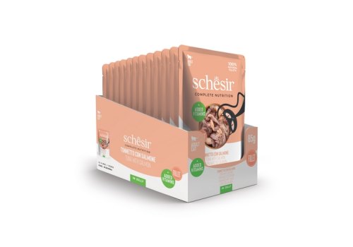 Schesir Tuna with Salmon / Влажный корм Паучи Шезир для кошек Тунец лосось (цена за упаковку)