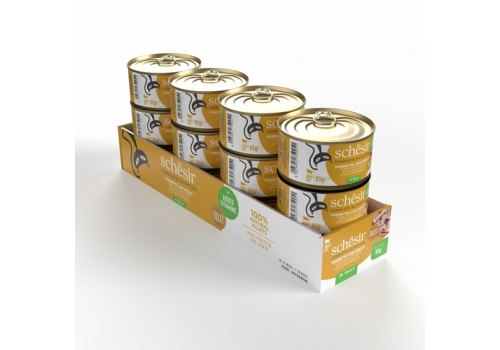 Schesir / Влажный корм Консервы Шезир для кошек Тунец курица (цена за упаковку)