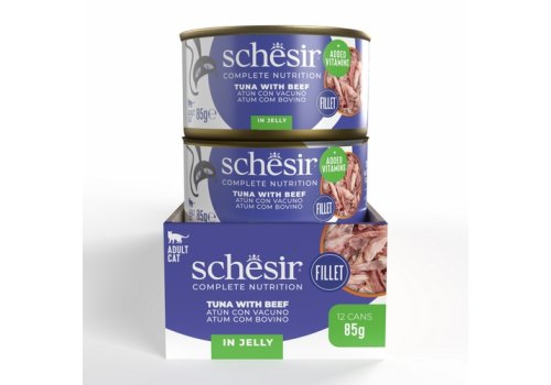 Schesir / Влажный корм Консервы Шезир для кошек Тунец говядина (цена за упаковку)