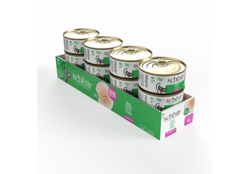 Schesir Chicken / Влажный корм Консервы Шезир для кошек Курица (цена за упаковку)