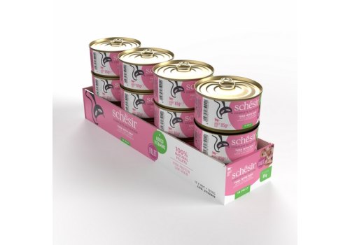 Schesir / Влажный корм Консервы Шезир для кошек Тунец ветчина (цена за упаковку)
