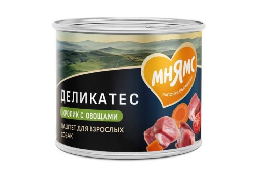 Мнямс Влажный корм Консервы для собак всех пород Касуэла по-мадридски Кролик с овощами (цена за упаковку)