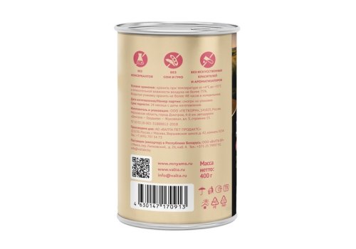 Мнямс Влажный корм Консервы для собак всех пород Турдакен по-британски Индейка с уткой (цена за упаковку)