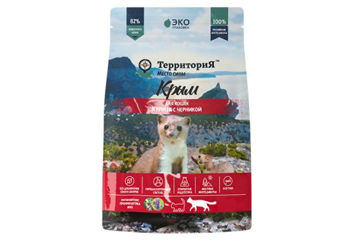 Территория Крым / Сухой корм для взрослых кошек Курица с черникой