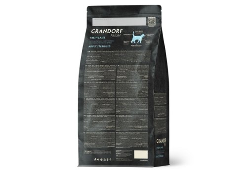 Grandorf Fresh Sterilised Lamb & Sweet Potato / Сухой Беззерновой корм Грандорф для Стерилизованных кошек Ягненок батат