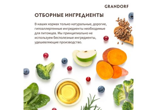 Grandorf Holistic & Hypoallergenic Medium Maxi Duck & Turkey / Сухой корм Грандорф Беззерновой для взрослых собак Средних и Крупных пород Утка Индейка