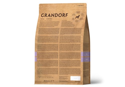 Grandorf Holistic & Hypoallergenic Adult Mini Turkey / Сухой корм Грандорф Низкозерновой для взрослых собак Мелких пород Индейка