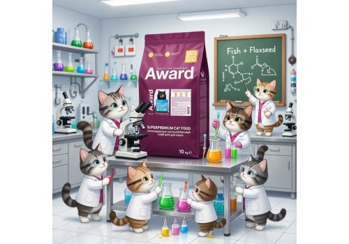 Award Adult Sterilized / Сухой корм Авард для взрослых Стерилизованных кошек Белая рыба семя льна клюква цикорий