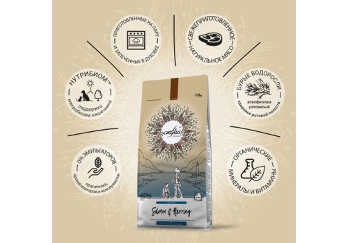 Craftia Natura Dog Adult Medium & Large Breed Salmon & Herring / Сухой корм Крафтия для взрослых собак Средних и Крупных пород Лосось сельдь