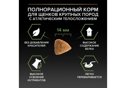 PRO PLAN OPTI START / Сухой корм ПРО ПЛАН для щенков крупных пород с атлетическим телосложением с курицей