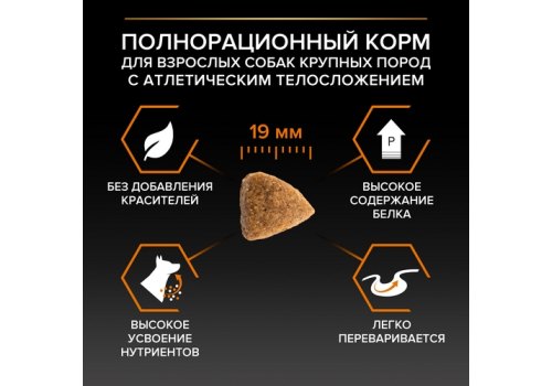 PRO PLAN OPTI BALANCE / Сухой корм ПРО ПЛАН для взрослых собак крупных пород с атлетическим телосложением с курицей