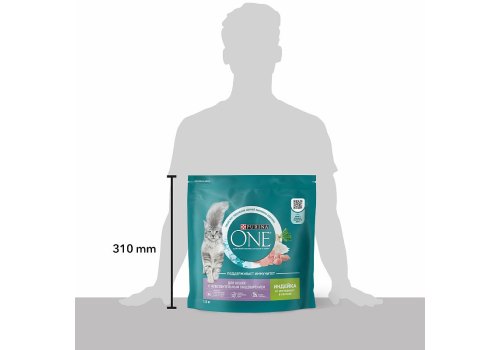 PURINA ONE SENSITIVE / Сухой корм Пурина УАН для взрослых кошек при чувствительном пищеварении с индейкой
