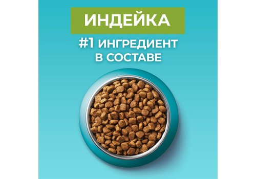 PURINA ONE SENSITIVE / Сухой корм Пурина УАН для взрослых кошек при чувствительном пищеварении с индейкой