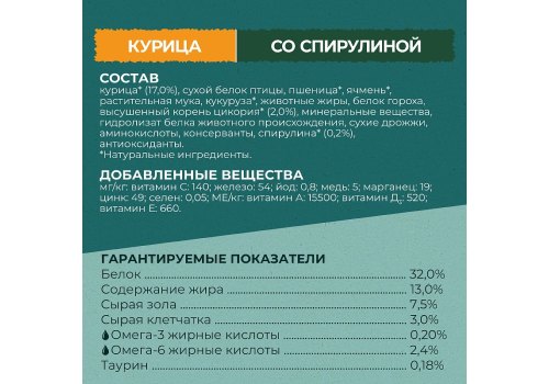 PURINA ONE SUPERFOOD / Сухой корм Пурина УАН для взрослых кошек с курицей