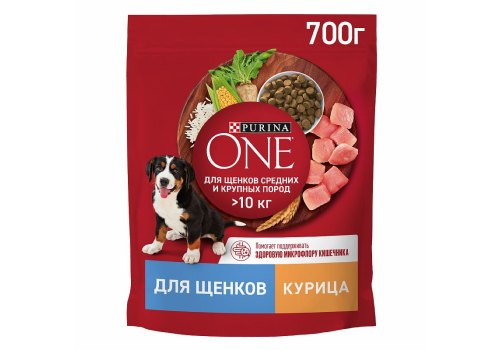 PURINA ONE PUPPY / Сухой корм Пурина УАН для щенков средних и крупных пород с курицей