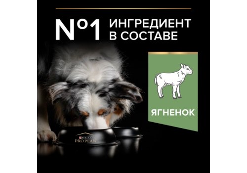 PRO PLAN OPTI DIGEST / Сухой корм ПРО ПЛАН для взрослых собак средних пород при чувствительном пищеварении с ягненком