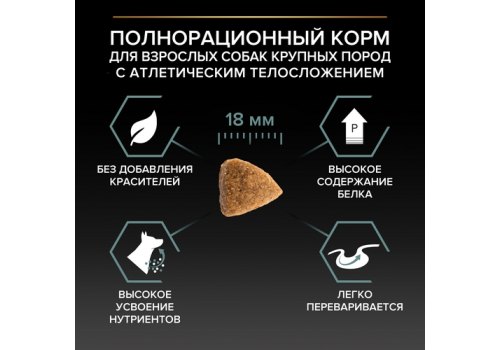 PRO PLAN OPTI DIGEST / Сухой корм ПРО ПЛАН для взрослых собак крупных пород с атлетическим телосложением при чувствительном пищеварении с ягненком