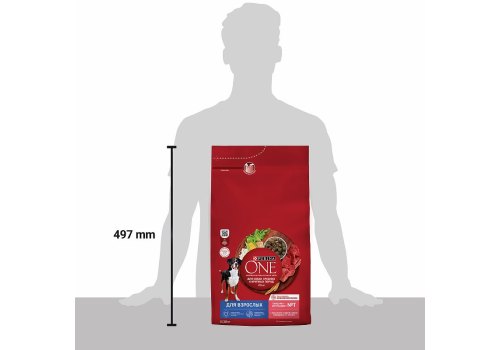 PURINA ONE ADULT / Сухой корм Пурина УАН для взрослых собак средних и крупных пород с говядиной