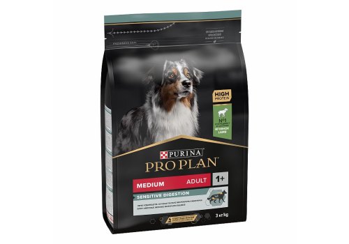 PRO PLAN OPTI DIGEST / Сухой корм ПРО ПЛАН для взрослых собак средних пород при чувствительном пищеварении с ягненком