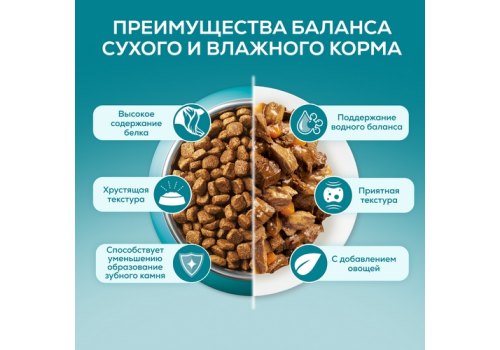 PURINA ONE ADULT / Влажный корм Паучи Пурина УАН для взрослых кошек с говядиной (цена за упаковку)