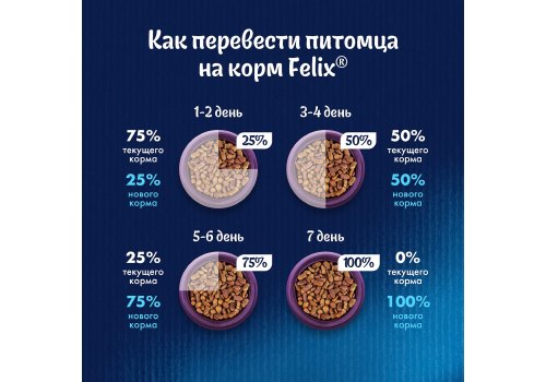 FELIX ДВОЙНАЯ ВКУСНЯТИНА / Сухой корм Пурина Феликс для взрослых кошек с птицей